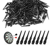 YAZWUR 100 Pezzi Punte Morbide di Ricambio in Plastica per Freccette, Estremamente Resistenti e Durature (Nero)