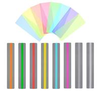 YAZWUR 16 Pezzi Set di Righelli di Lettura a LED, Righello con Finger Tracker, Sovrapposizione per Dislessia, Aiuto alla Lettura per Bambini, Dislessia, Stress Visivo, ADHD (Colorati)