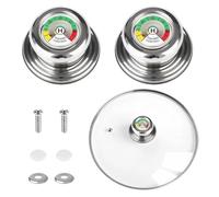 YAZWUR 2 pezzi maniglie per coperchi con termometro anti-scottatura, ricambio universale compatibile con pentole e padelle AMC