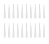YAZWUR 20 Pezzi Beccucci per Cartucce Punta di Ricambio in Silicone per Sigillatura Ugelli con Apertura Rotonda per Sigillanti Adesivi (Bianco)
