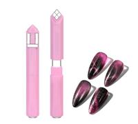 YAZWUR 4-in-1 Set Magnetico per Nail Art, Penna Magnetica Multifunzione DIY Magic 3D per Effetti Cat Eye, Accessori per Nail Art (rosa)