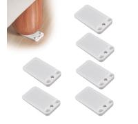 YAZWUR 6 pezzi antiscivolo regolabili in altezza fermaporta in gomma per pavimenti duri, bagno, porta balcone, cameretta (Bianco)