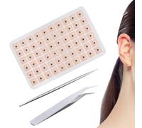 YAZWUR 600 Pezzi Set di Acupressione Semi per Orecchio Adesivi per Agopuntura Massaggio Auricolare con Penna per Agopuntura e Pinzetta