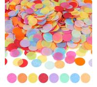 YAZWUR 6000 pezzi Coriandoli di carta Colorati Biodegradabili a Forma Rotonda per Palloncini, Confezione Regalo, Matrimonio, Compleanno, Decorazione, Coriandoli Carnevale (1,5 cm) (Multicolore)