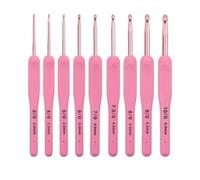 YAZWUR 9 pezzi Set Uncinetto 2-6 mm, Set di uncinetti, Kit Uncinetto Principianti, Uncinetti Ergonomico, Crochet Kit, Crochet, Set di Uncinetti per Principianti