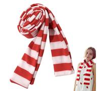 YAZWUR Sciarpa da Donna Elegante, 1 Pezzo, Sciarpa Invernale di Lana con Frange, Sciarpa Calda a Quadri Scozzese, Scaldacuore Donna, Natale Offerte (Strisce Rosse e Bianche)