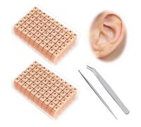 YAZWUR Set da 1200 Cerotti per Massaggio Auricolare con Penna per Agopuntura, Kit Massaggio e Agopressione Multifunzionale, Inclusi 1 Pinzetta e 1 Penna per Agopuntura