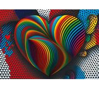 Yazz - Puzzle Cuore arcobaleno - 1000 Pezzi