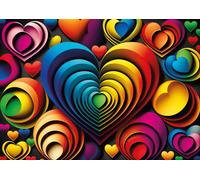 Yazz - Puzzle Cuore colorato - 1000 Pezzi
