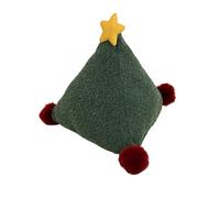 YB-FCJKPA Cuscino Decorativo a Forma di Stella di Natale, Cuscini di Peluche a Stelle per Divano Letto, Pillow Carino con Pompon (Dark Green)