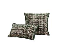 YB-FCJKPA Set of 2 Christmas Theme Throw Pillow Cover with Cute Xmas Hat, Soft Festivals Winter Cushion Case Decoration for Sofa Couch (Green Checkered)