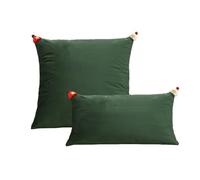 YB-FCJKPA Set of 2 Christmas Theme Throw Pillow Cover with Cute Xmas Hat, Soft Festivals Winter Cushion Case Decoration for Sofa Couch (Green)