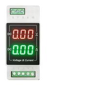 YB103VA Voltmetro CC Amperometro Din Rail Misuratore di Tensione Corrente Digitale Strumento di prova LED 12 Volt Amp Tester Misuratore Doppio Display Rilevatore(DC100A(75mV),DC0-100V)