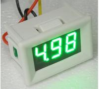 YB21 Voltmetro DC DC 0-10V 0-30V 0-100V 0-300V 0-600V Mini misuratore di tensione a 3 fili 0.36 ''Digital LED Volt Tester di pannello Volt Tester 1 pz(Color:White cover-Green,Size:DC0-10V)