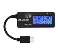 YB26D YB26D - Misuratore digitale USB con display LCD a colori per tensione, corrente, capacità di ricarica e test energetici, compatibile con porte USB A C D (YB26D-D)