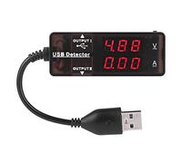 YB26VA USB Detector Voltmeter Ammeter | Dual Display Voltage Current Meter 3.2-30V / 0-5A | Battery Capacity Tester for Phones/Tablets (Homochromy Plugged in and Not Rotating)
