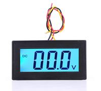 YB5135DB LCD Digital Display Three Wire Voltage Meter Monitor Voltmeter Compact Size Waterproof ABS Shell High Accuracy Measurement for Automotive Marine Industrial Applications (DC0-100V