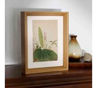 YBAAKZIIR Cornici per Collage, Double Sided Transparent Wooden Photo Frame for Specimens Display Multicolor Multiple Sizes(Light Walnut 2,[Outer Frame 22 * 22cm])