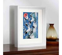 YBAAKZIIR Cornici per Collage, Double Sided Transparent Wooden Photo Frame for Specimens Display Multicolor Multiple Sizes(White 2,[Outer Frame 42.6 * 61.5cm])