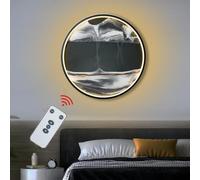YBAAKZIIR Quadro con Sabbia fluida, Lampada da Parete con Sabbia Mobile Multicolore dimmer a 3 Colori e Telecomando(C)