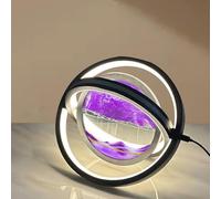 YBAAKZIIR Quadro con Sabbia fluida, Lampada da scrivania a Clessidra con Rotazione a 360°, Multicolore(Purple)