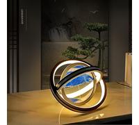 YBAAKZIIR Quadro con Sabbia fluida, Lampada da scrivania a Clessidra con Rotazione a 360°, Multicolore(Blue)