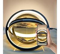 YBAAKZIIR Quadro con Sabbia fluida, Lampada da scrivania a Clessidra con Rotazione a 360°, Multicolore(Black)