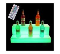YBAAKZIIR Scaffale espositivo per Bottiglie di liquore Illum Mensole Luminose con Telecomando RF di Diverse Dimensioni for la casa, Il Bar Commerciale e Le Feste, 16 Pollici(24in)