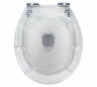 YBAAKZIIR Sedile del Bagno Morbido Chiuso, Sedile e Coperchio for WC in Resina for Forma UVO con Pulsante di Chiusura rallentata, 43x36 cm(Style-15)