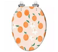 YBAAKZIIR Sedile del Bagno Morbido Chiuso, Sedile WC in Resina con Chiusura Ammortizzata e sgancio rapido Comfort Arc for WC Tipo U/V/O Multicolore 33-39x42-49 cm(F Style)