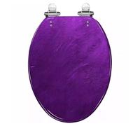 YBAAKZIIR Sedile del Bagno Morbido Chiuso, Sedile WC in Resina con Chiusura Ammortizzata e sgancio rapido Comfort Arc for WC Tipo U/V/O Multicolore 33-39x42-49 cm(E Style)