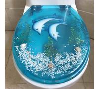 YBAAKZIIR Sedile del Bagno Morbido Chiuso, Sedile WC in Resina con Chiusura lenta Regolabile, Distanza tra i Fori di 10-20 cm, Adatto for WC U/V/O di Dimensioni 34-38x40-47 cm, 14 Stili(Style E)