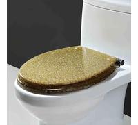 YBAAKZIIR Sedile del Bagno Morbido Chiuso, Sedile WC in Resina con Chiusura lenta Regolabile, Distanza tra i Fori di 10-20 cm, Adatto for WC U/V/O di Dimensioni 34-38x40-47 cm, 14 Stili(Style I)