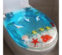 YBAAKZIIR Sedile del Bagno Morbido Chiuso, Sedile WC in Resina con Chiusura lenta Regolabile, Distanza tra i Fori di 10-20 cm, Adatto for WC U/V/O di Dimensioni 34-38x40-47 cm, 14 Stili(Style C)