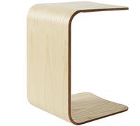 YBAAKZIIR Tavolino in acrilico, Tavolino laterale for divano Tavolino laterale a forma di U, a forma di C, Tavolini laterali for divano Design moderno(Light Beige)