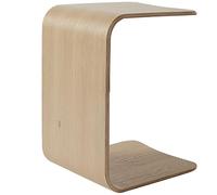 YBAAKZIIR Tavolino in acrilico, Tavolino laterale for divano Tavolino laterale a forma di U, a forma di C, Tavolini laterali for divano Design moderno(Beige)