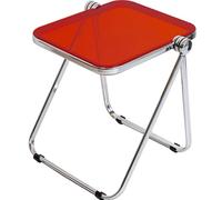 YBAAKZIIR Tavolino in acrilico, Tavolino laterale in acrilico multiuso, tavolo scrivania, tavolini laterali for divano, design moderno(Red)