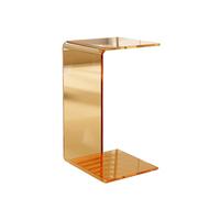 YBAAKZIIR Tavolino in acrilico, Tavolino laterale trasparente, tavolino da notte trasparente(Orange,30 * 30 * 60cm)