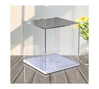 YBAAKZIIR Vetrina in acrilico, vetrina in acrilico, Organizzatore di figure di protezione, cubo di stoccaggio for pallavolo, basket e calcio, base stabile da 10 mm(White)