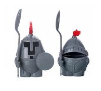 YBAIXER Portauova Creativi per Bambini per Uova Sode, Mini Soldato Porta Uova Carino per Uova Sode, Portauovo alla Coque Sodo Rimovibile(Size:A+B)