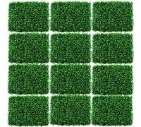 ybaymy 12 pannelli da parete in erba, 60 x 40 cm, siepe artificiale, pannelli di bosso traliccio, piante di edera finta, recinzione per privacy, sfondo erboso, parete, per interni ed esterni, casa,