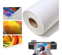 ybaymy Tela su rotolo, 91 cm x 30 m, in 100% poliestere, 260 g/m², pre-verniciata, per pittura acrilica, pittura a olio, stampa a getto d'inchiostro
