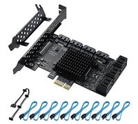 YBBOTT PCI-E a SATA3.0, unità disco rigido IPFS avanzata a 10 porte 6Gbps, controller SATA PCI-E3.0 GEN3, supporto di 10 dispositivi SATA3.0, compatibile con WIN8/WIN10/Ubuntu