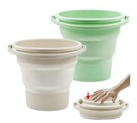 YBCCBY 2 Pz Secchio Pieghevole da 5L,Secchiello Richiudibile da 5L con Maniglia,Secchio Acqua Pieghevole per Lavandino Portatile,Collapsible Secchio Multiuso per Domestico Cucina Pulizie