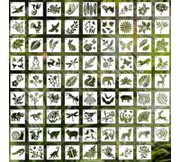 YBCCBY 80 Pz Modelli di Stencil per Pittura di Animali in Plastica,Stencil a Forma di Animale,Stencil per Dipingere Animali,Riutilizzabili di Pittura Animale in Plastica per Artigianato e Fai da te