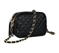 YBCCBY Borse a Tracolla Trapuntate in Pelle con 2 Scomparti, borsa Nera con Chiusura a Zip, Portacarte per Biglietti da Visito