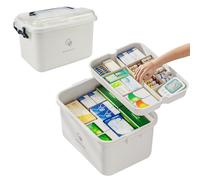 YBCCBY Contenitore per Medicinali con Scomparti Portamedicine Scatola per Medicinali Armadietto Scatola di Medicina Contenitori per Farmaci Cassetta Medicine con Maniglia per Conservazione Medicinali