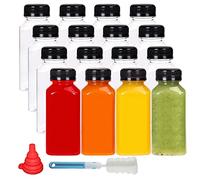 YBCPACK Confezione da 16 bottiglie vuote in plastica da 250 ml con coperchio a chiusura ermetica