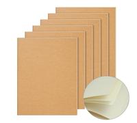 YBCPACK - Set di 6 quaderni vuoti A4, formato Kraft, 64 pagine (32 fogli), quaderno per appunti per ufficio, scuola e viaggi (21,6x28 cm)