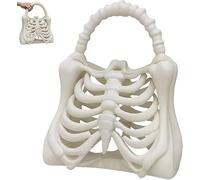 YBDADOEH Borsa a forma di scheletro stampata in 3D, design unico con scheletro gotico, borsa a coste strana e realistica, adatta for attività all'aperto e feste